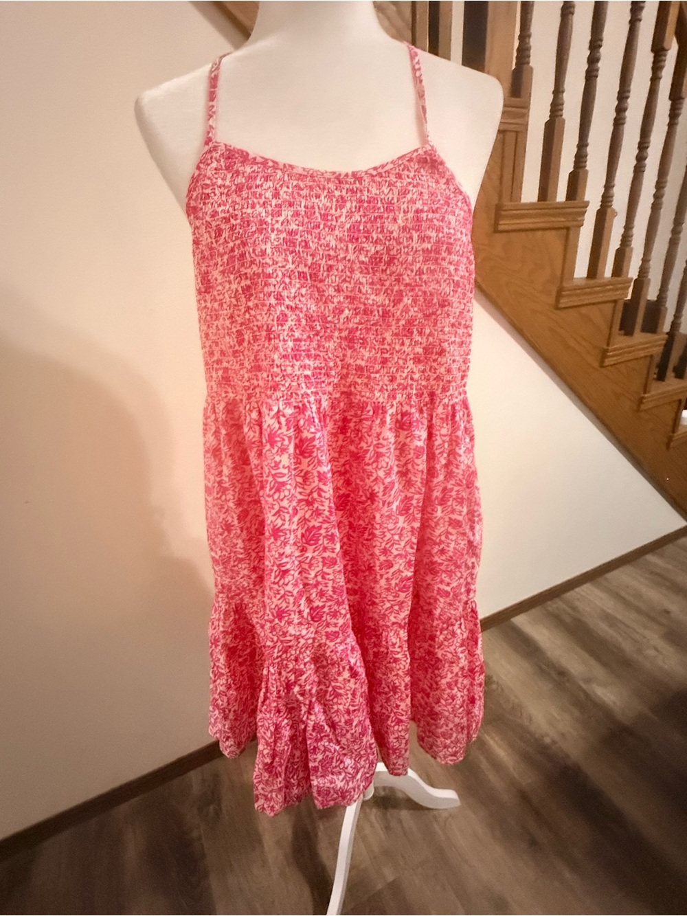 Gap Pink Floral Smocked Sundress